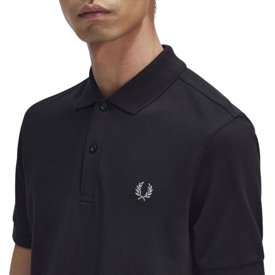 GBFred Perry Slim Fit Polo mit Logo Schwarz/Chrom - Image 4
