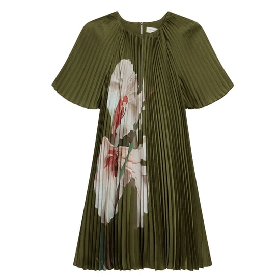 Ted Baker Vinlaa Kurzarm-plissee-minikleid In Grün - Image 1