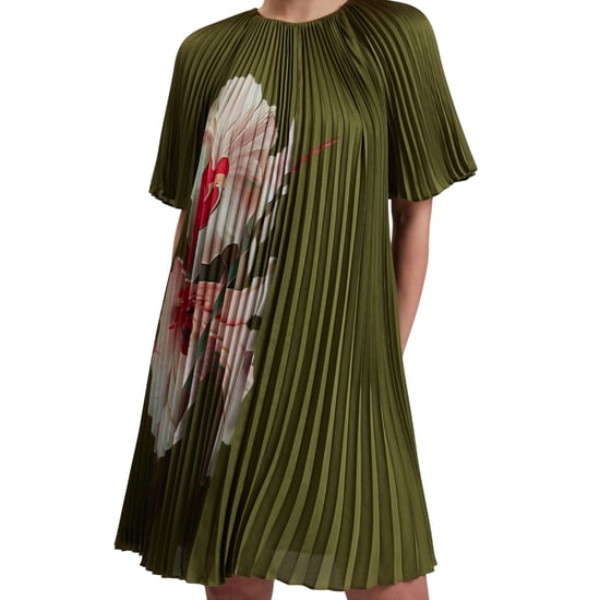 Ted Baker Vinlaa Kurzarm-plissee-minikleid In Grün - Image 5