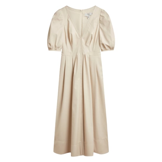 Ted Baker Tamega Midikleid Aus Elfenbeinfarbenem Kunstleder - Image 1