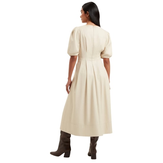 Ted Baker Tamega Midikleid Aus Elfenbeinfarbenem Kunstleder - Image 5