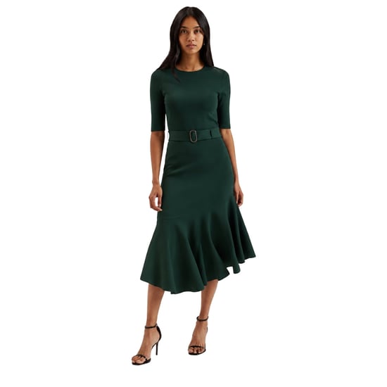 Ted Baker Samalee Strickkleid Mit Schwingendem Rock, Dunkelgrün, Midi-länge - Image 3
