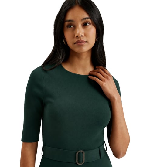Ted Baker Samalee Strickkleid Mit Schwingendem Rock, Dunkelgrün, Midi-länge - Image 4