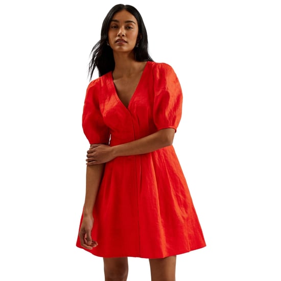 Ted Baker Koyo Leinen-minikleid Mit Puffärmeln, Rot - Image 2