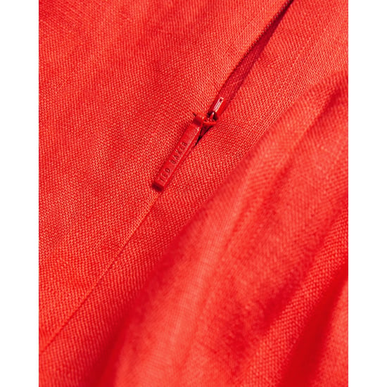 Ted Baker Koyo Leinen-minikleid Mit Puffärmeln, Rot - Image 3