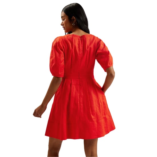 Ted Baker Koyo Leinen-minikleid Mit Puffärmeln, Rot - Image 5