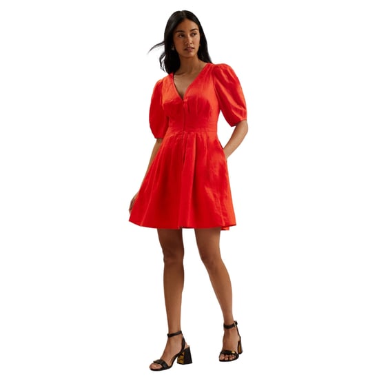 Ted Baker Koyo Leinen-minikleid Mit Puffärmeln, Rot - Image 6