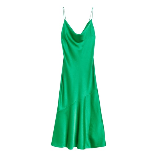 Ted Baker Tunca Satin-abendkleid In Grün Mit Wasserfallausschnitt, Midi-länge - Image 1