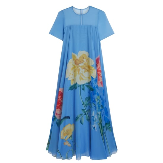 Ted Baker Marie Maxikleid Mit Kurzen Ärmeln Und Volumen In Blau - Image 1