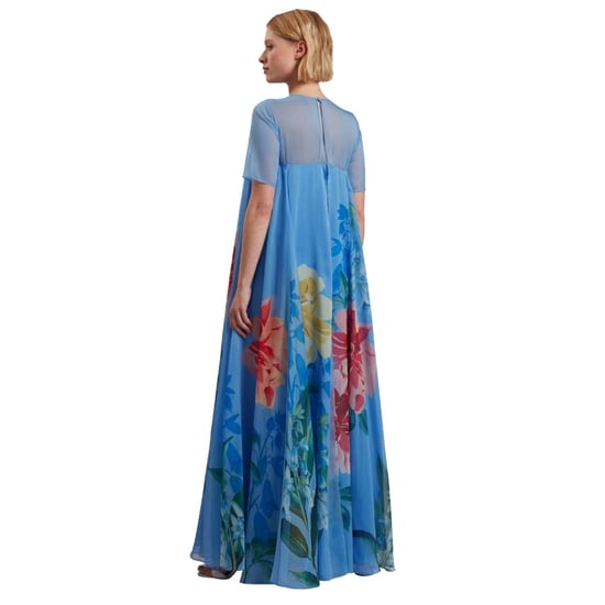Ted Baker Marie Maxikleid Mit Kurzen Ärmeln Und Volumen In Blau - Image 5