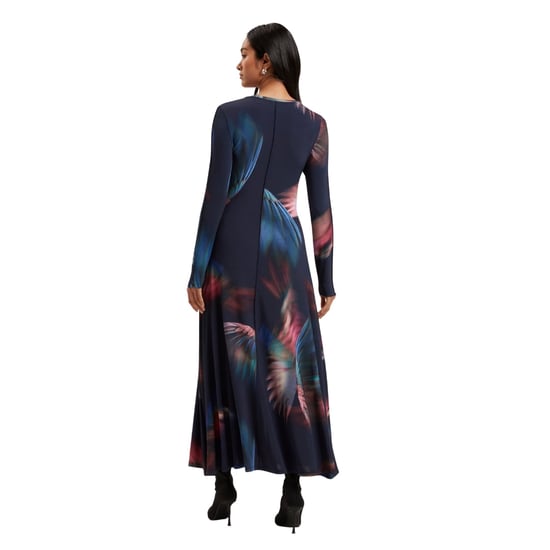 Ted Baker Georii Bedrucktes, Eng Anliegendes Jersey-langarmkleid In Marineblau - Image 3