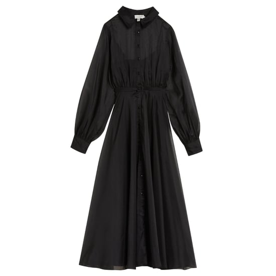 Schwarzes Maxikleid Aus Transparentem Organza Von Ted Baker Gibara - Image 1
