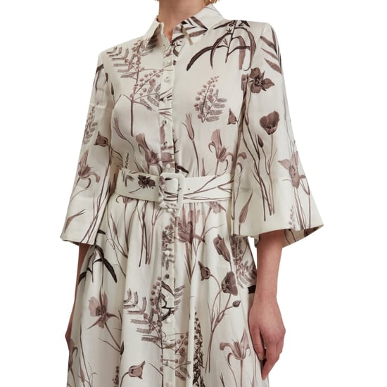 Ted Baker Luwisa Leinen-seide Plissee-midikleid In Elfenbein - Image 4