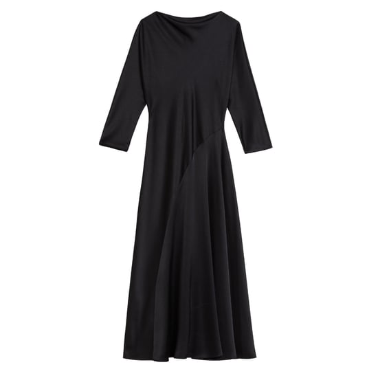 Schwarzes Midikleid Von Ted Baker Avelli Mit Geschwungenen Ziernähten - Image 1