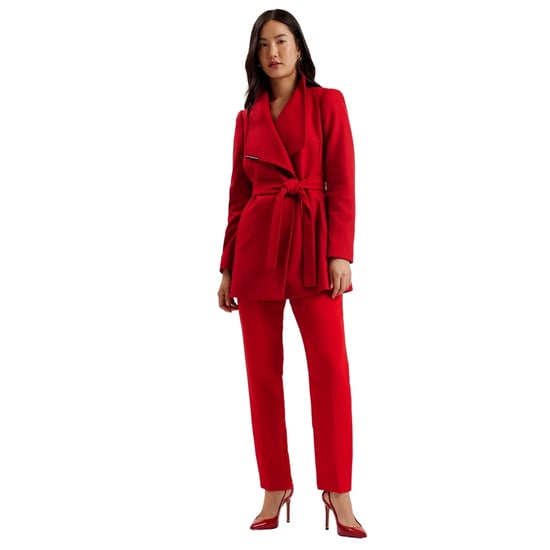Ted Baker Rosess Kurzer, Gegürteter Wollmantel In Rot - Image 2