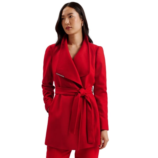 Ted Baker Rosess Kurzer, Gegürteter Wollmantel In Rot - Image 3