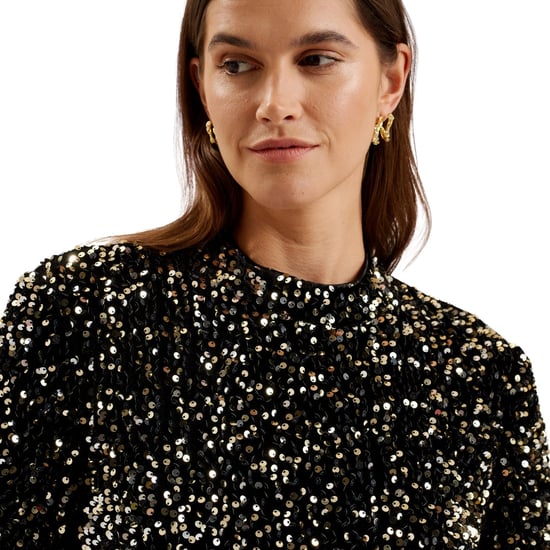 Ted Baker Audriyy Minikleid aus Samt mit Pailletten - Schwarz - Image 4