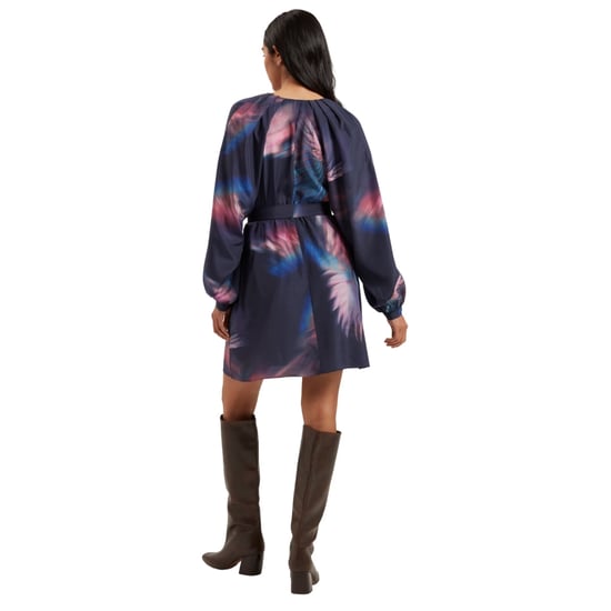 Ted Baker Alte Bedrucktes, Marineblaues Minikleid Mit Gürtel - Image 3