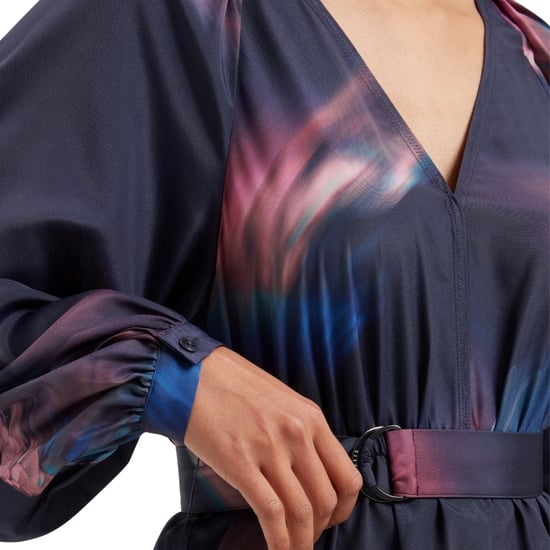 Ted Baker Alte Bedrucktes, Marineblaues Minikleid Mit Gürtel - Image 4