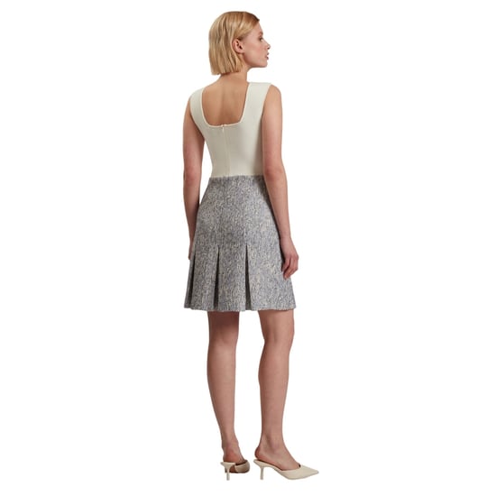 Ärmelloses Hellblaues Kleid Von Ted Baker Vulpam Mit Strickoberteil Und Bouclé-finish - Image 2