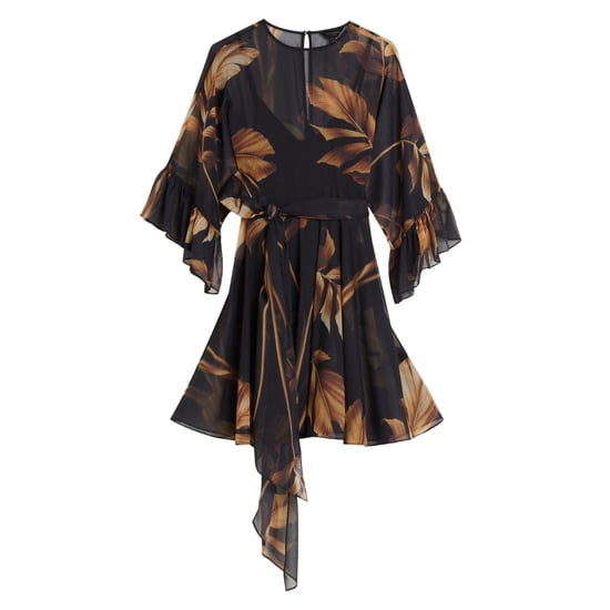 Ted Baker Elster Minikleid Mit Rüschenärmeln, Transparent, Schwarz - Image 1
