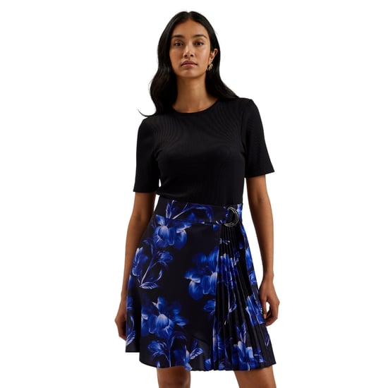 Ted Baker Malisaa Jerseykleid Mit Gewebtem Print In Marineblau - Image 2