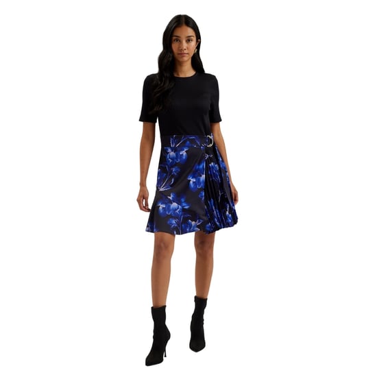 Ted Baker Malisaa Jerseykleid Mit Gewebtem Print In Marineblau - Image 5