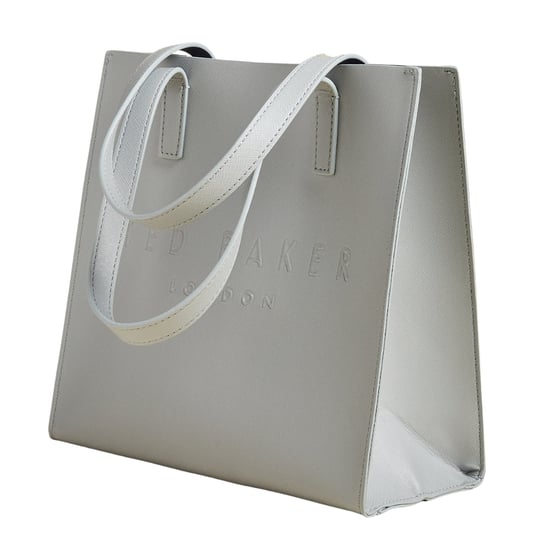 Ted Baker Crosshatch Small Icon Tasche, Hellgrau - Image 5