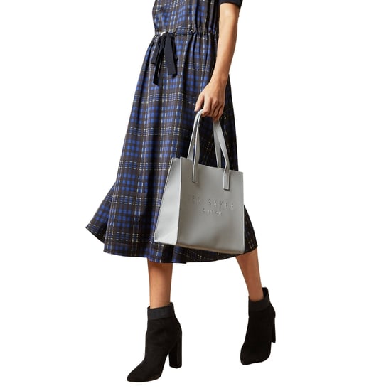 Ted Baker Crosshatch Small Icon Tasche, Hellgrau - Image 6