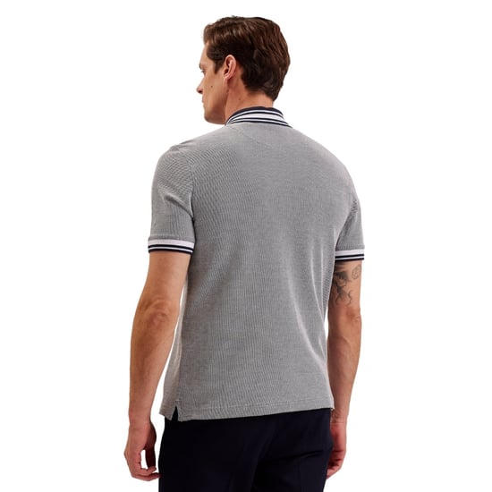 Ted Baker Phenes Regular Fit Strukturiertes Marineblaues Polohemd - Image 2