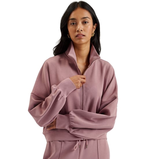 Ted Bake Aurora Cupro Pullover Mit Reißverschluss Und Stehkragen In Altrosa - Image 2