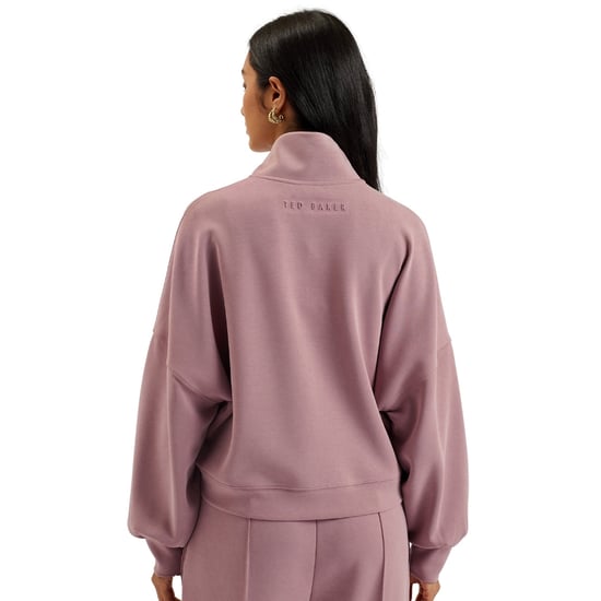 Ted Bake Aurora Cupro Pullover Mit Reißverschluss Und Stehkragen In Altrosa - Image 3