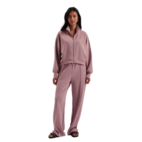 Ted Bake Aurora Cupro Pullover Mit Reißverschluss Und Stehkragen In Altrosa - Image 4