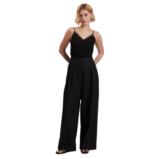 Ted Baker Kyfaat Maßgeschneiderte Leinenhose Mit Hohem Bund, Schwarz - Image 4