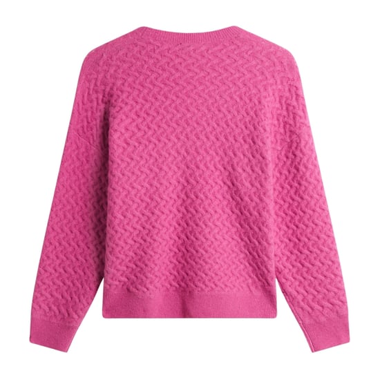 Ted Baker Morlea Pullover Mit Horizontalem Zopfmuster Und Lockerer Passform, Rosa - Image 2