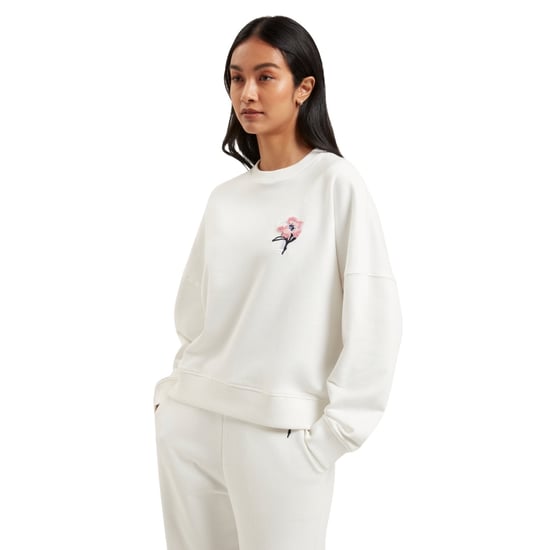 Ted Baker Janettt Pullover Mit Gesticktem Logo, Ballonärmeln, Elfenbeinfarben - Image 3