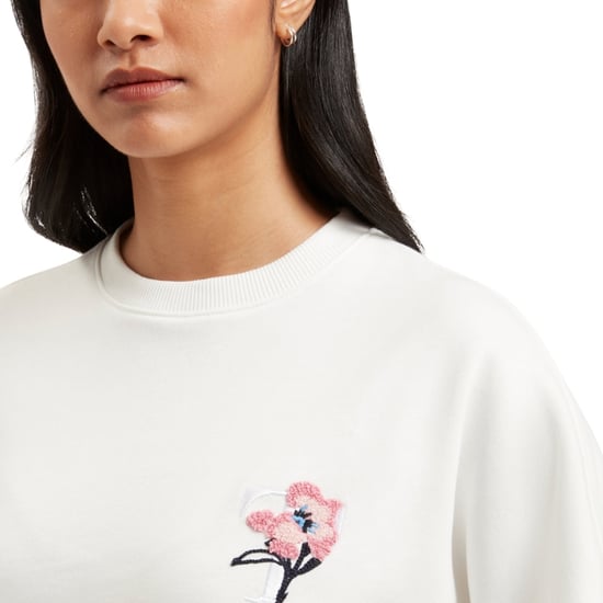 Ted Baker Janettt Pullover Mit Gesticktem Logo, Ballonärmeln, Elfenbeinfarben - Image 5