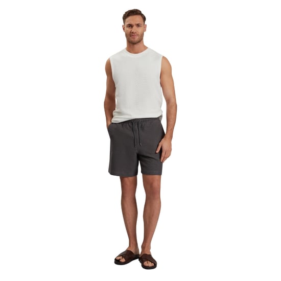 Ted Baker Ladislo Regular Baumwollshorts, Grau, Mit Kordelzug - Image 3