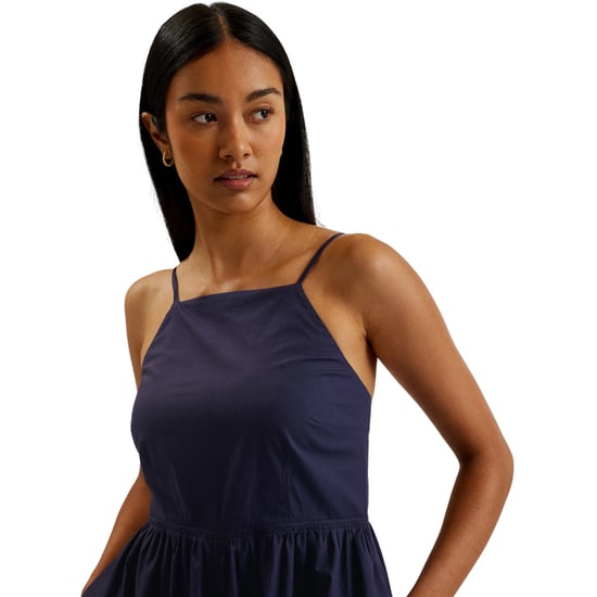 Ted Baker Eze Jumpsuit Mit Eckigem Ausschnitt Und Überkreuzten Trägern, Dunkelblau - Image 5