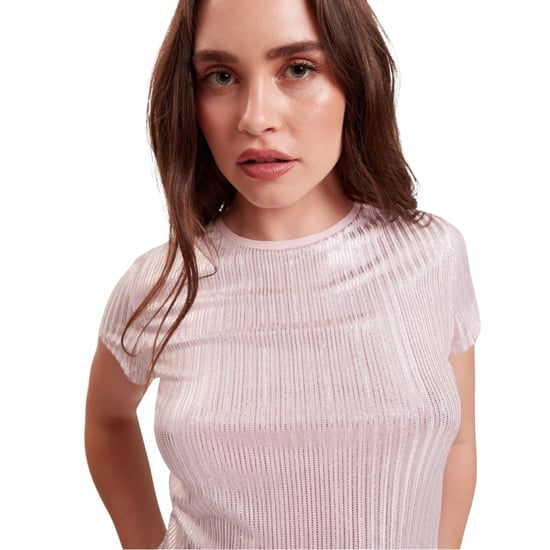 Ted Baker Metallic Kurzarm-t-shirt Mit Rundhalsausschnitt - Image 5