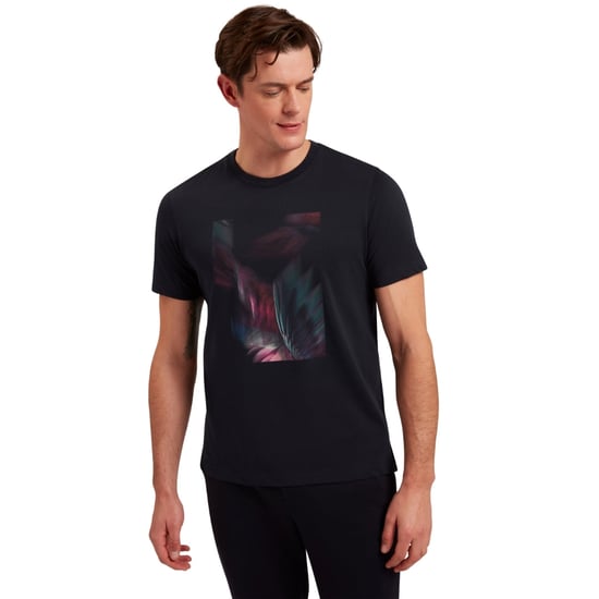 Ted Baker Father Box Bedrucktes Marineblaues T-shirt - Image 4