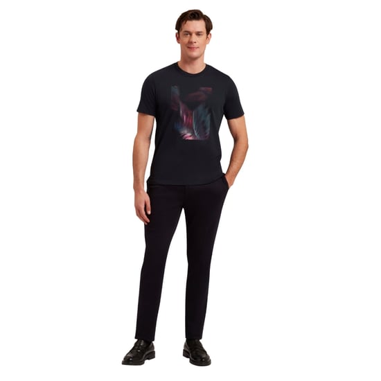 Ted Baker Father Box Bedrucktes Marineblaues T-shirt - Image 6