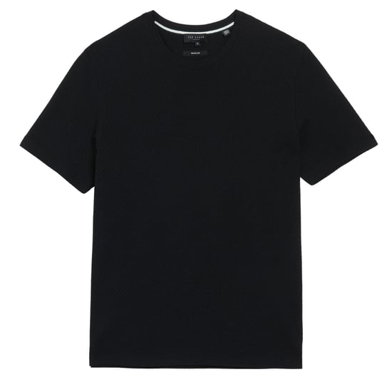 Ted Baker Curlys Regular Strukturiertes Schwarzes T-shirt - Image 1