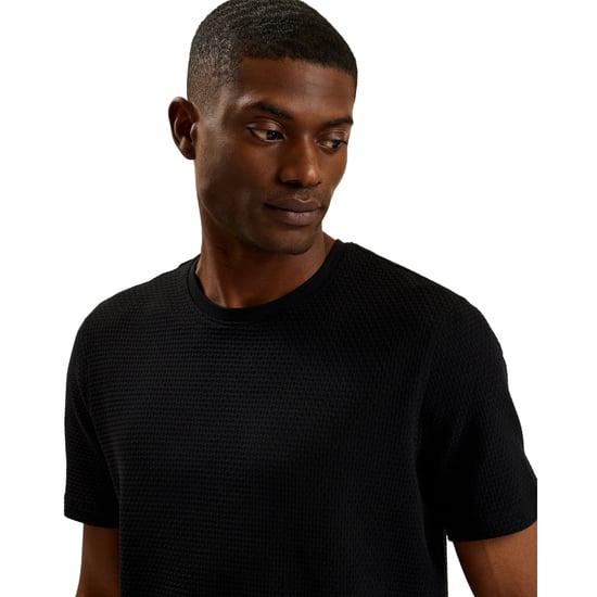 Ted Baker Curlys Regular Strukturiertes Schwarzes T-shirt - Image 2