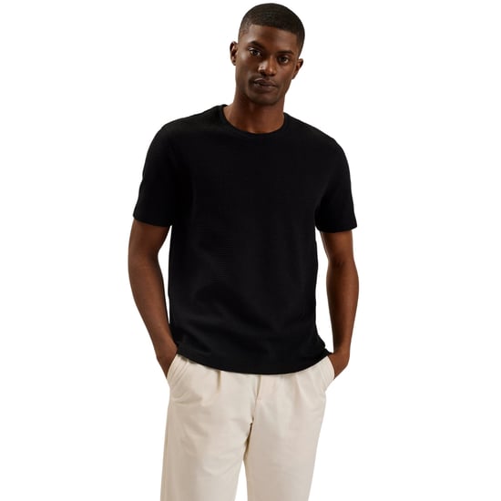 Ted Baker Curlys Regular Strukturiertes Schwarzes T-shirt - Image 3