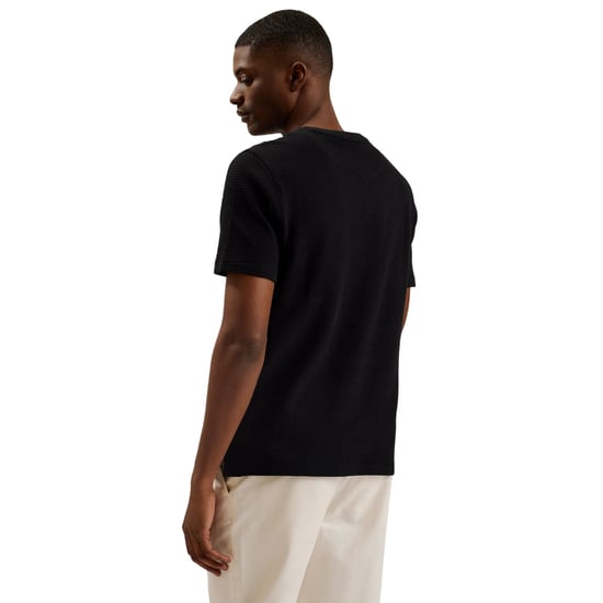 Ted Baker Curlys Regular Strukturiertes Schwarzes T-shirt - Image 5