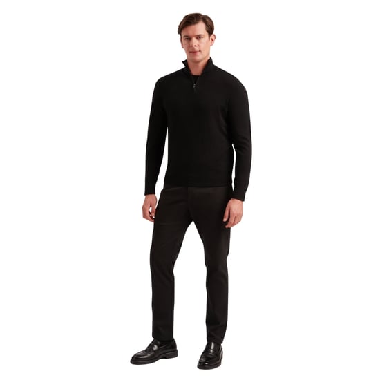 Ted Baker Limehas Merino Core Half Zip Pullover Schwarzer Pullover - Image 2