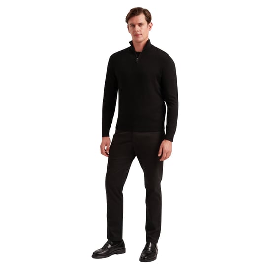 Ted Baker Limehas Merino Core Half Zip Pullover Schwarzer Pullover - Image 3