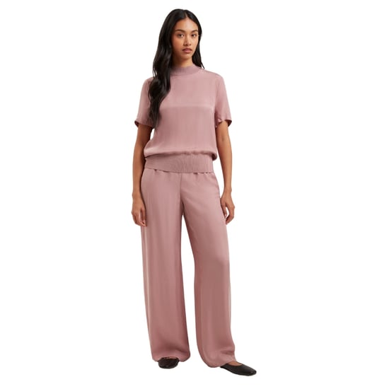 Ted Baker Vinca Cupro Dusty Pink Wide Leg Hose - Image 2