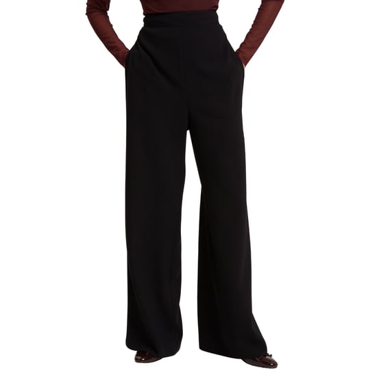 Ted Baker Gorjja Hose Aus Schwarzem Crêpe Mit Weitem Bein Und Paspelierung - Image 2